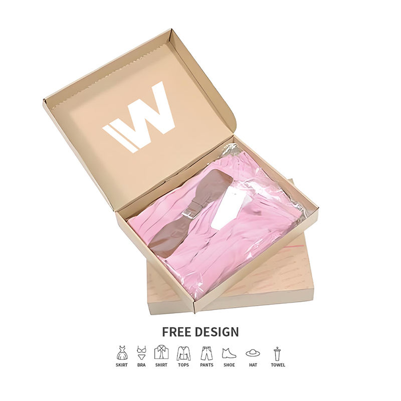 Smeđe jednostavne valovite kutije za pakiranje odjeće