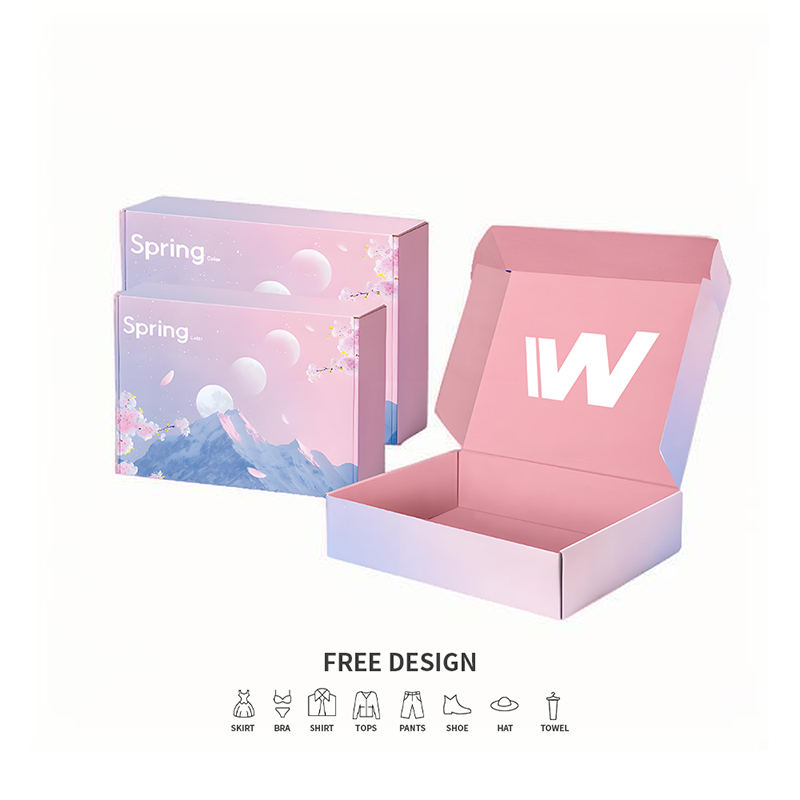 Pastel Gradient valovite kutije za pakiranje odjeće